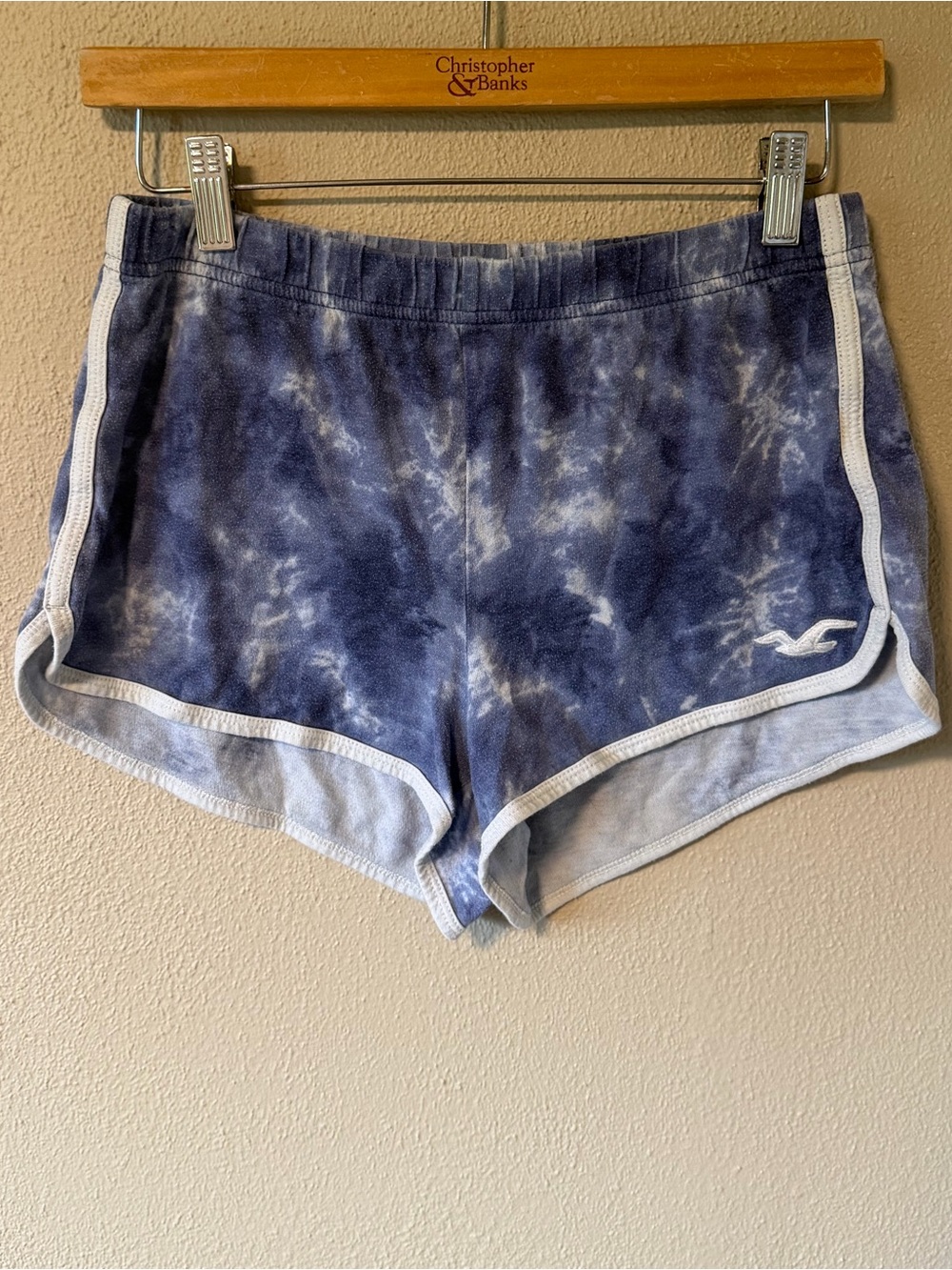 Hollister Dolphin Shorts Size Small Blue & White